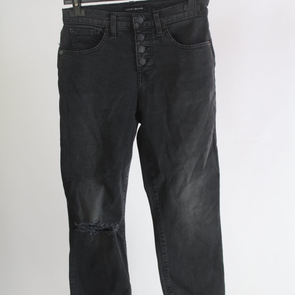 Lucky Brand Stretch Black Bootcut Dark Wash Denim Size 6